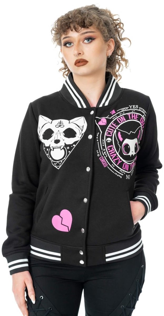 Heartless - Crazy On The Inside Varsity jacket - M - Zwart