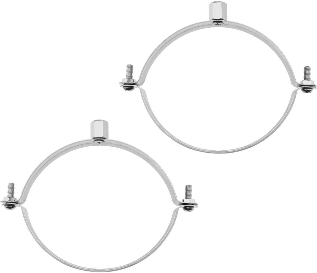 Dailygoods- Drainage Pijp Beugel - 2 Stuks - Roestvrij Staal - Binnendiameter 110 mm - Breedte 20 mm - Schroefdiameter M10 - Duurzaam en Roestbestendig - Afvoerbuis Klem