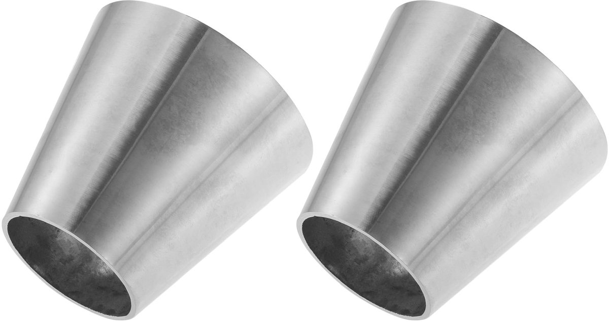 Dailygoods- Uitlaatbocht Universeel - 2 Stuks - RVS 304 - 1.5"/2.5" OD - Hittebestendig - Gepolijst - Duurzaam - Uitlaatpijp