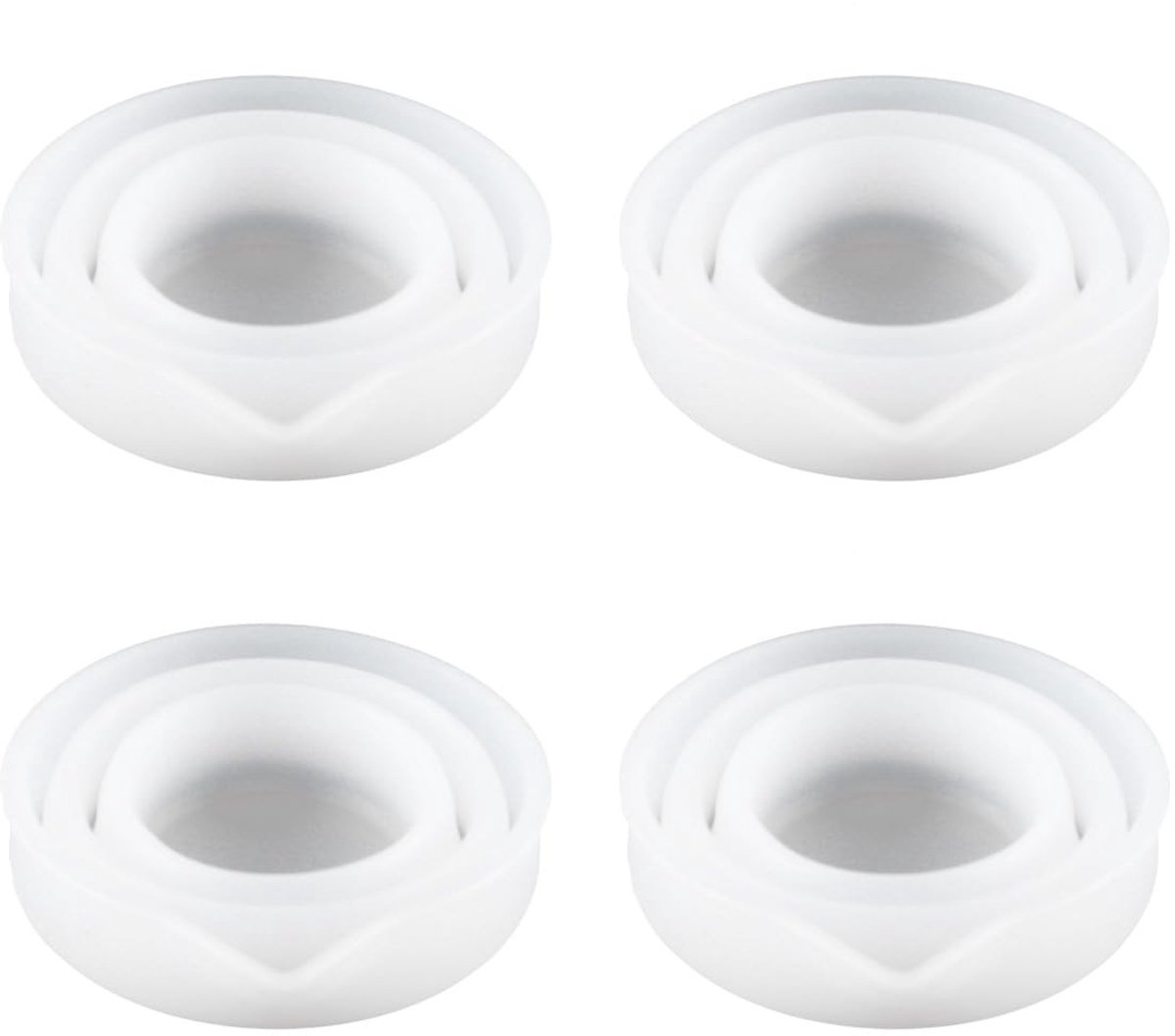 Dailygoods- Doseerbal 100 ml - Opvouwbare Siliconen Maatbeker - Set van 4 - Duurzaam - Flexibel - Geschikt voor Vloeibaar Wasmiddel