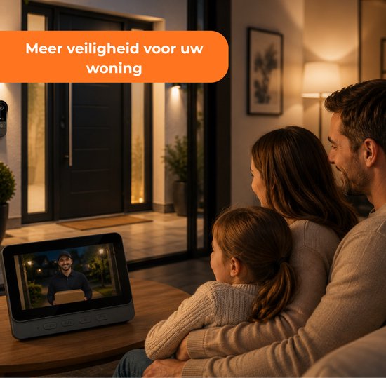 Hozard® Deurbel met camera - Video Deurbel - 4,3 inch IPS-Scherm van Merkloos — afbeelding 2