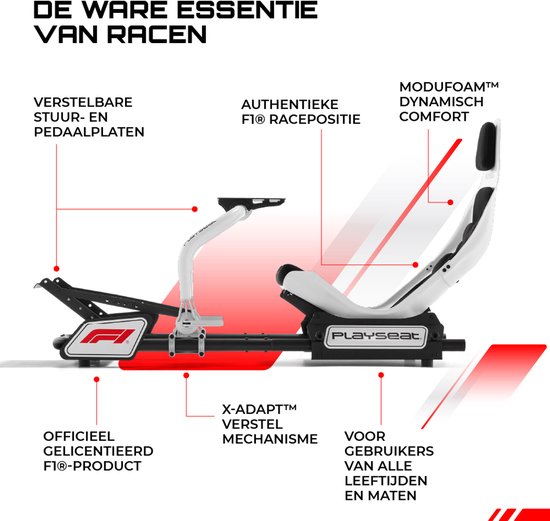 Playseat® Formula Instinct Racestoel - Verstelbare F1 Race Cockpit - Inklapbaar - F1 Edition van Playseat® — afbeelding 4