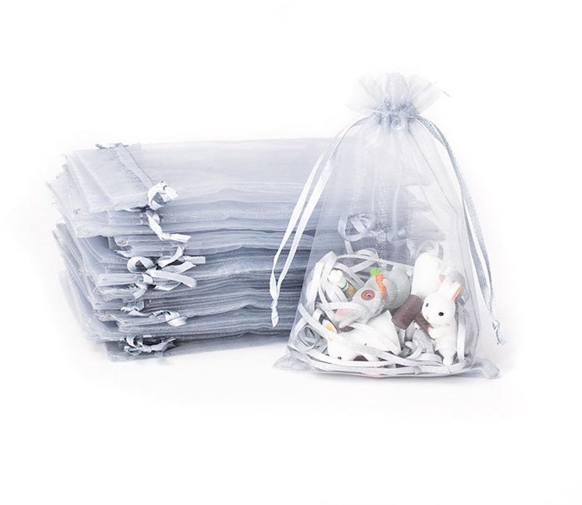 Dailygoods- Organza Zakjes 20 Stuks - Cadeauzakjes - Sieradenzakjes - Inpakzakjes - Papieren Zakjes - 30 x 40 cm - Met Trekkoord