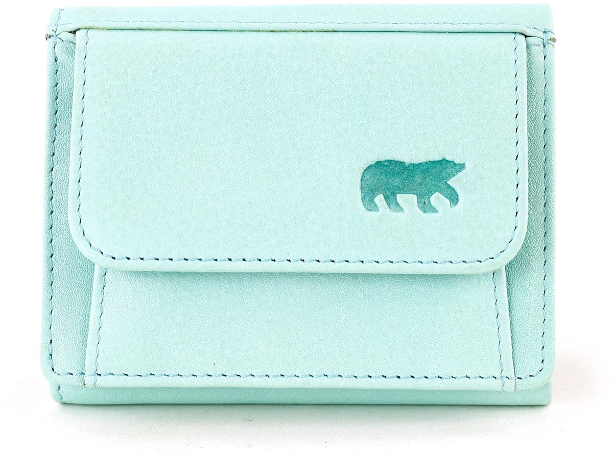 Bear Design Nana Leren Overslagportemonnee - Jade