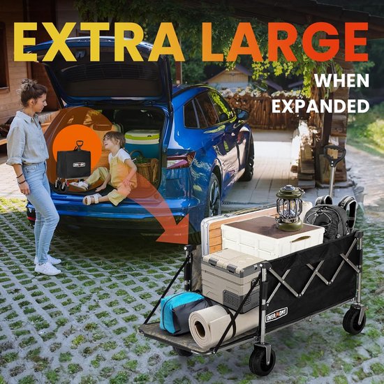 Bolderkar opvouwbaar - Stevig opvouwbaar frame - Strandwagen - Kampeerwagen van Bolderkar Opvouwbaar — afbeelding 4