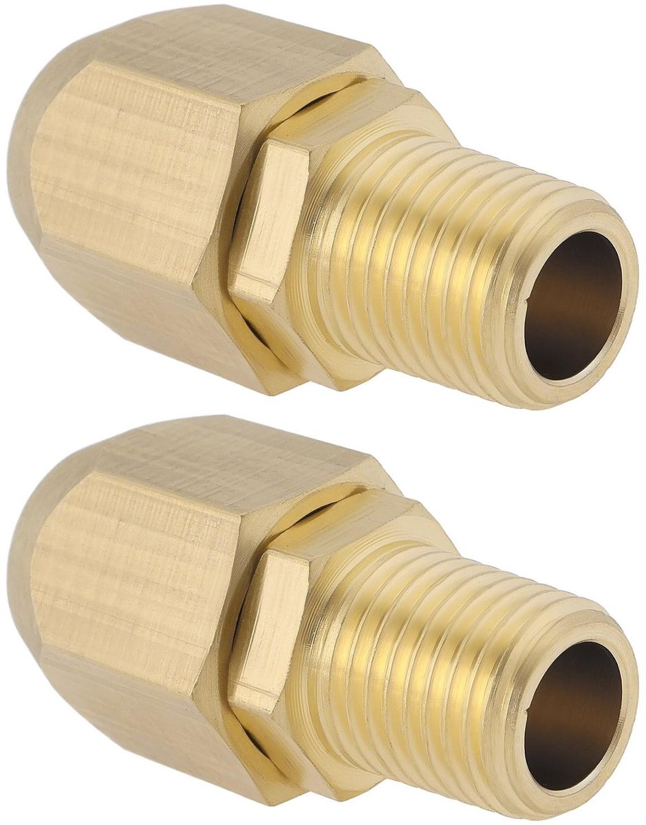 Dailygoods- Slang Reparatieset - 2 Stuks - Geschikt voor Slangen tot 10 mm - Draadtype NPT - Maximaal 300 PSI - Temperatuurbereik -40 tot +300 °F - Slangkoppeling