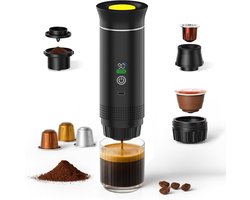 Draagbare Koffiemaker - Espresso Machine - Koffie Onderweg - Zelfverwarmend USB-C - 80ml Tank - Zwart