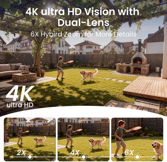 Reolink 4K Dual-lens PT-camera - Automatische Zoom & Tracking - PoE-verbinding - AI Video Zoeken - TrackMix Series P760 van Reolink — afbeelding 2