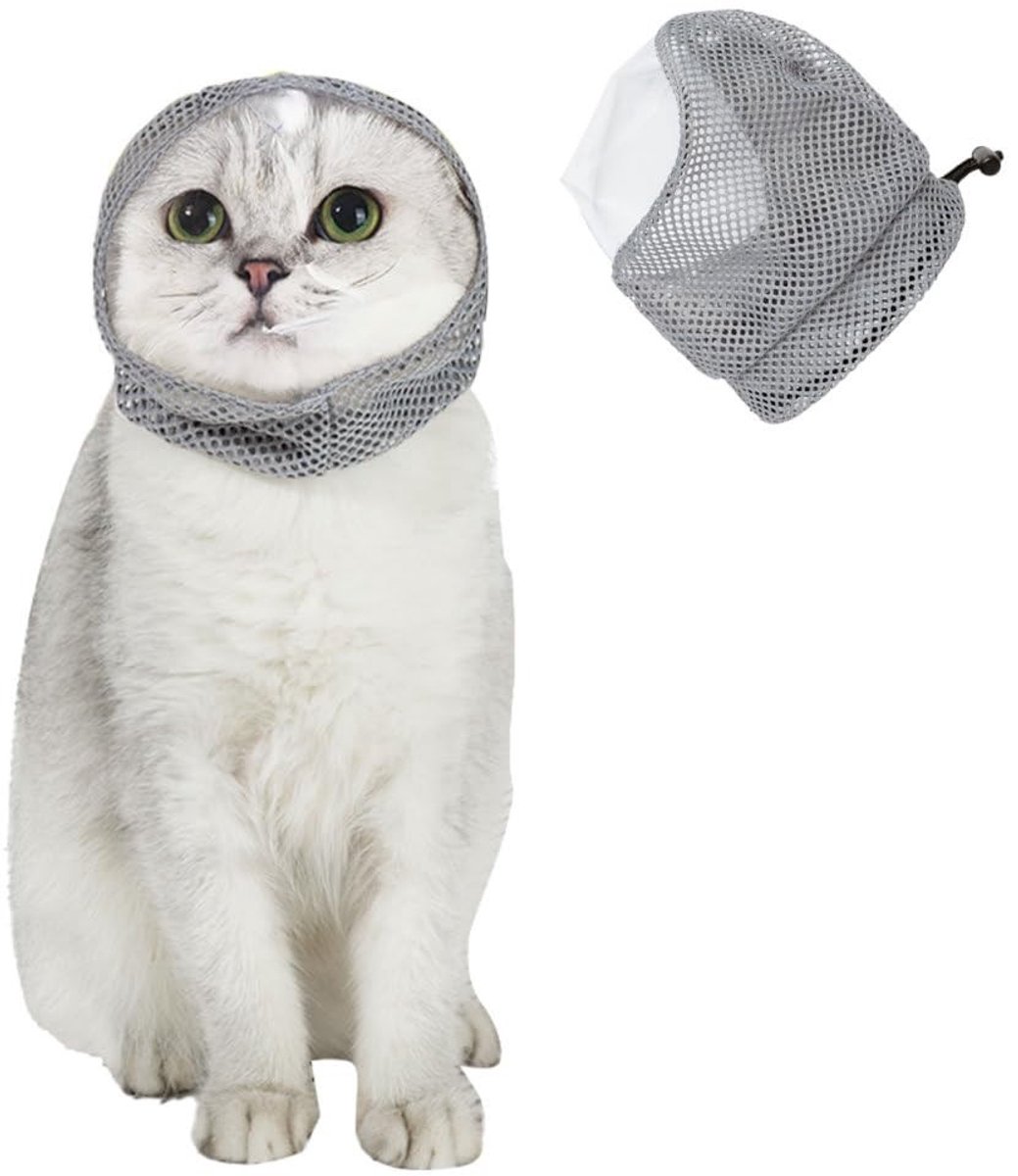 Dailygoods- Kattenmuilkorf Anti-bijt - Opvouwbaar - Verstelbaar - Ademend Gaas - Comfortabel - Multifunctioneel - Kattenhalsband
