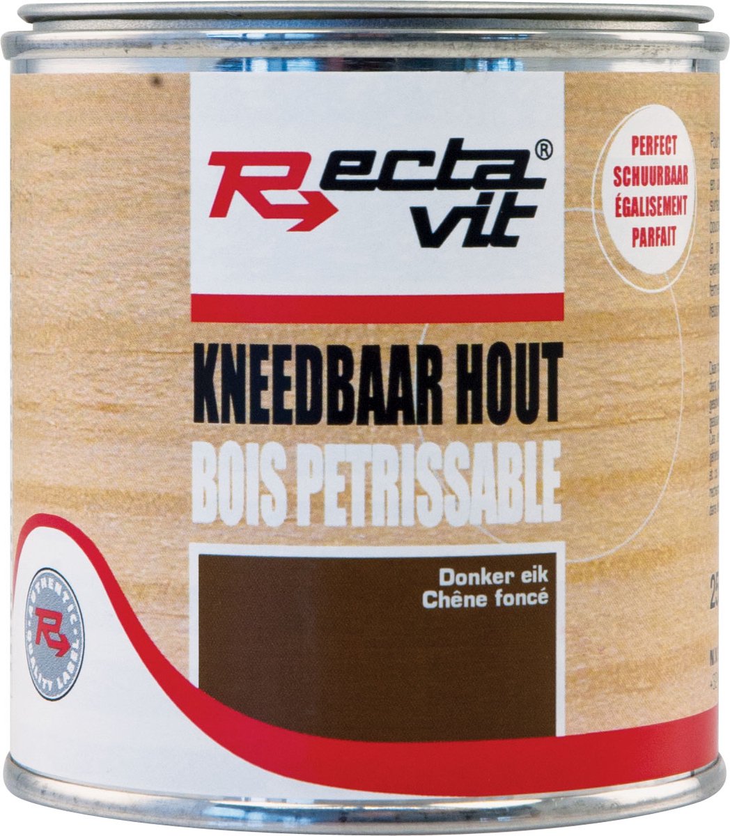 Vulmiddel Kneedbaar Hout Donkere Eik Bus 250Ml