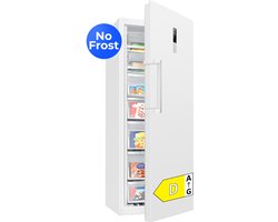 Bomann GSVS 7365 – Grote Vrijstaande Vriezer ook als Koelkast te gebruiken – Total No Frost - 380 liter inhoud - 186 cm hoog – 70 cm breed – Wit – Energieklasse D