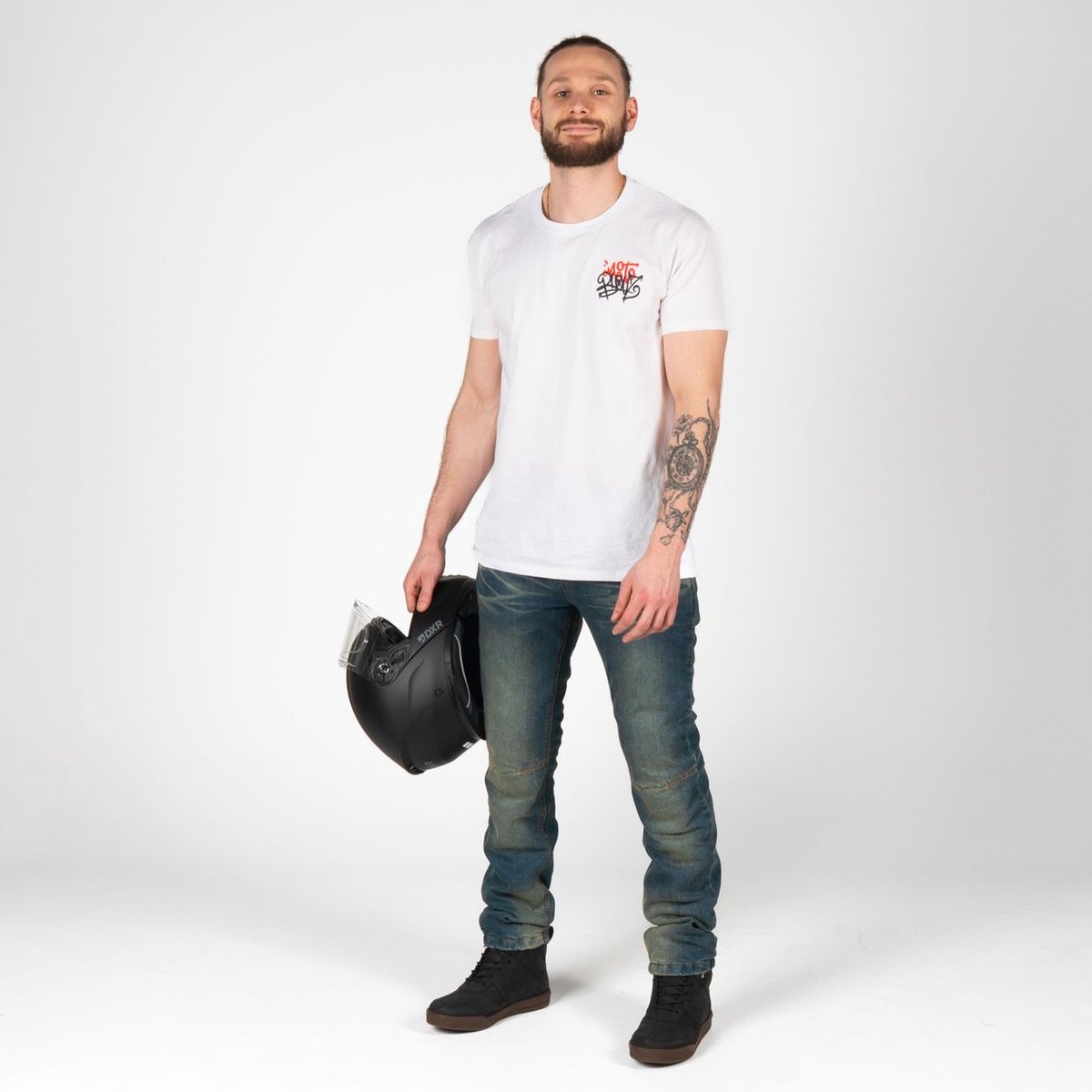 DXR Motorjeans - Badam - Vintage Blauw - XL – foto 7
