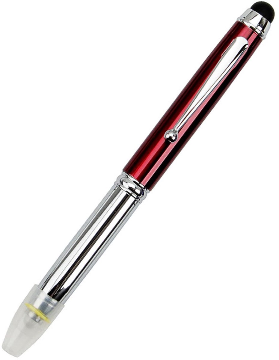 Dailygoods - Led-pennenzaklamp - Multifunctionele balpen met licht - Zwart - 3-in-1 balpen voor verpleegkundigen - Ideaal voor artsen - Blauw