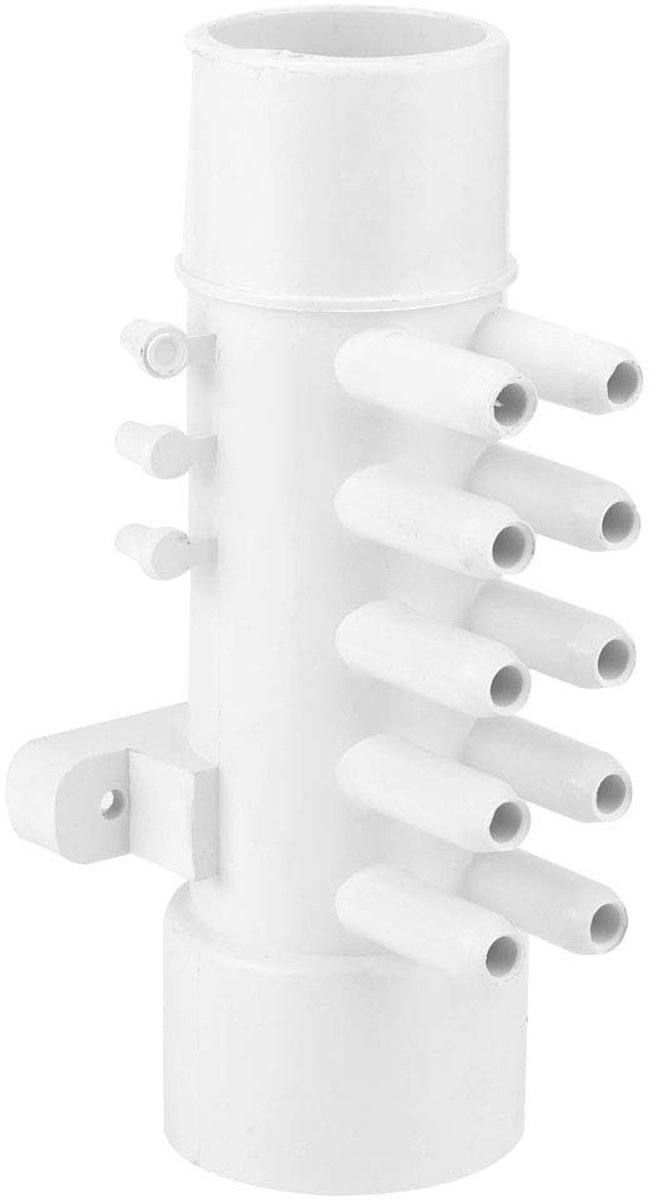 Dailygoods- Spruitstuk 10 Poorten - PVC Connector 1,5 inch - Zwembad Sanitair - Afmetingen 17,5 x 8,5 x 8 cm - Geschikt voor Spa en Hot Tub - Gloednieuw - Zwembadconnector