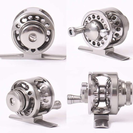 Lichtgewicht Vliegvissen Spoel met 2+1BB Lagers voor Links en Rechts, Perfect voor Rivier, Meer en Zee - Maat #59.5mm, Zilver — afbeelding 3
