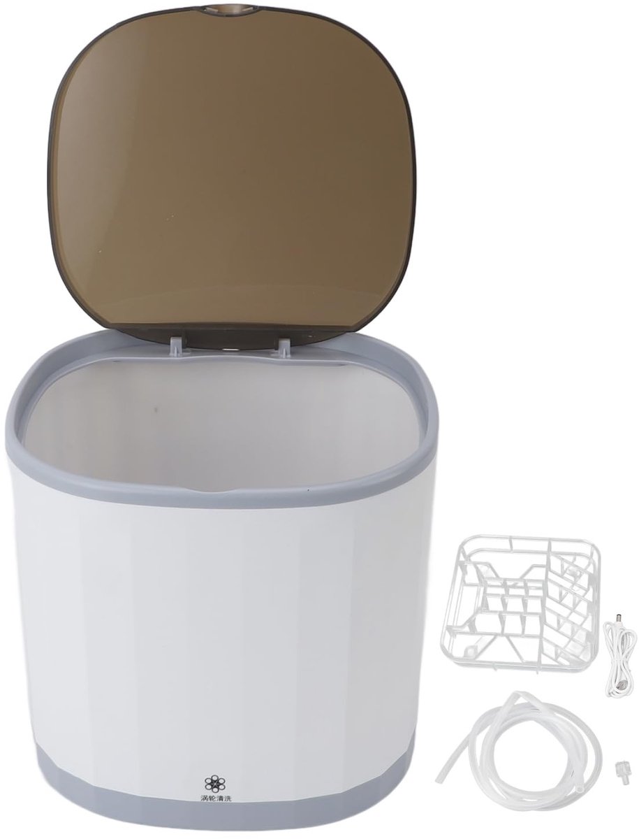 Dailygoods - Draagbare Mini-Vaatwasser - 360 ° Reiniging - Oplaadbaar via USB - 4L Capaciteit - Compact en Handig - Perfect voor Theeliefhebbers - Ide...
