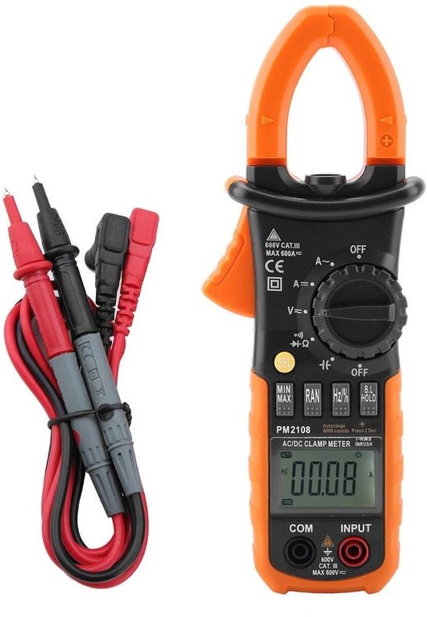 Allecto - Draagbare Digitale Multimeter - Huidige Klem - 6600 Ac Dc