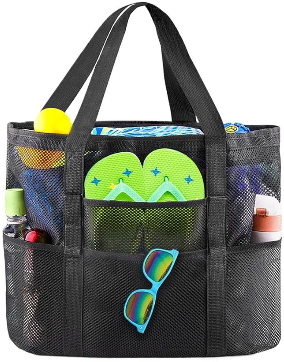 Dailygoods- Strandtas Grote Opbergtas - Sneldrogende Mesh - Ruime