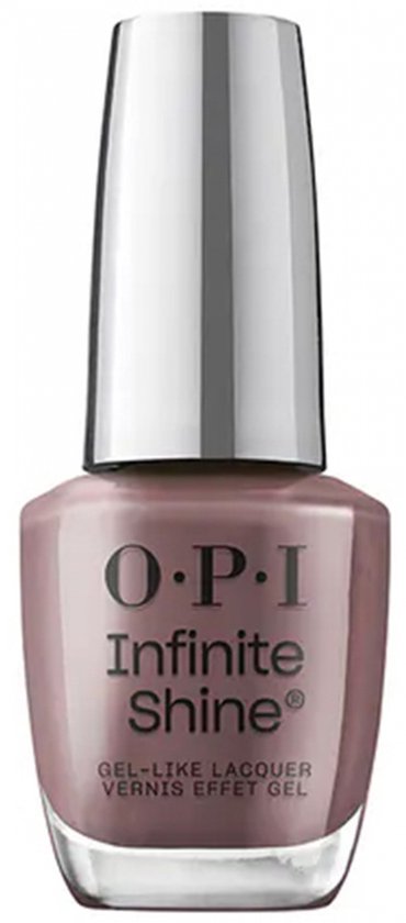 Flesje OPI Infinite Shine nagellak in de kleur grijsbruin.