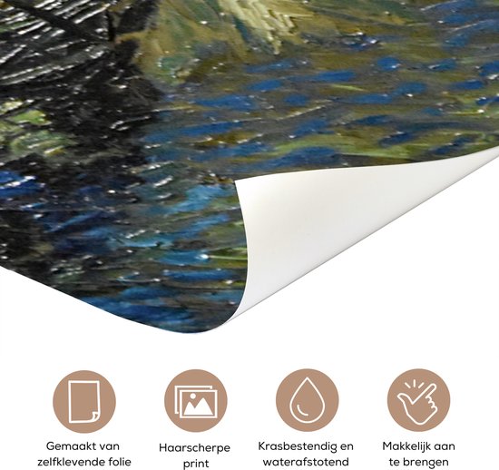 Sticker de porte Nuit étoilée sur le Rhône - Van Gogh - Art - 80x205 cm - Poster de porte