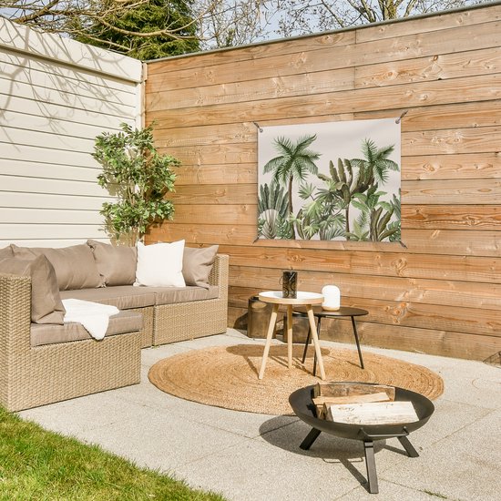 Tableau de jardin Arbre - Été - Grijs - 80x60 cm - Poster de jardin
