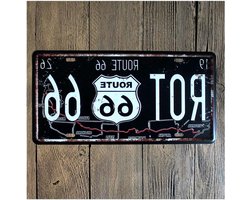 Vintage Amerikaanse Kentekenplaat voor Wanddecoratie - Retro Metaal Bord voor Thuis en Garage, Perfect voor Auto-Liefhebbers