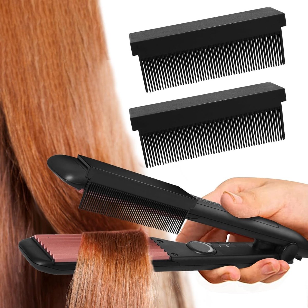 Set van 2 V-vormige Haarstijl Kammen voor Professioneel en Thuis Gebruik, Geschikt voor Steil Haar en Föhn Accessoires voor Mannen en Vrouwen