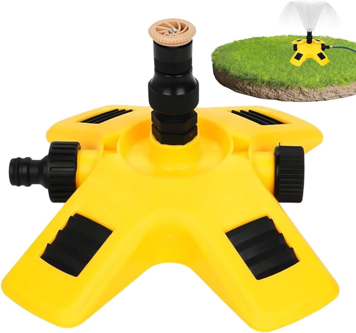 Tuinsproeier Gazon Sprinkler - Bewateringssysteem Beregeningssysteem - Water Geven Planten - Lekkervrij Waterbesparend - 20.2 x 17.7 x 5.8 cm