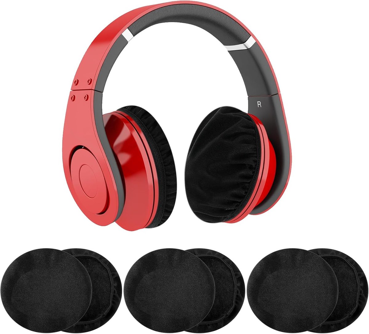 3 Paar Hoofdtelefoon Oorkussens Hoesjes Zwart - Wasbaar en Rekbaar voor Gaming en Sport