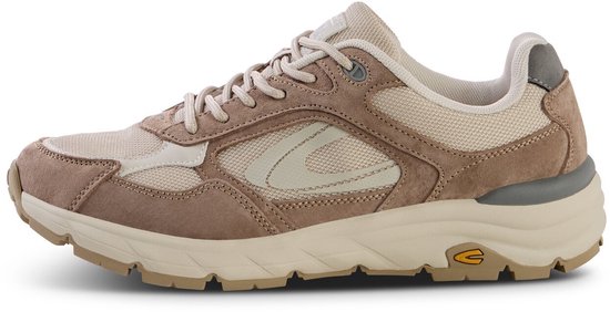 camel active Sneaker van nubuckleer mix - Maat womenswear-42 - Cognac