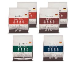 Premium Kattenvoer Droogvoer Proefpakket - Graanvrij, Hoog Vleesgehalte, 6 Zakken à 300g (Totaal 1.8kg) - Geschikt voor Alle Katten