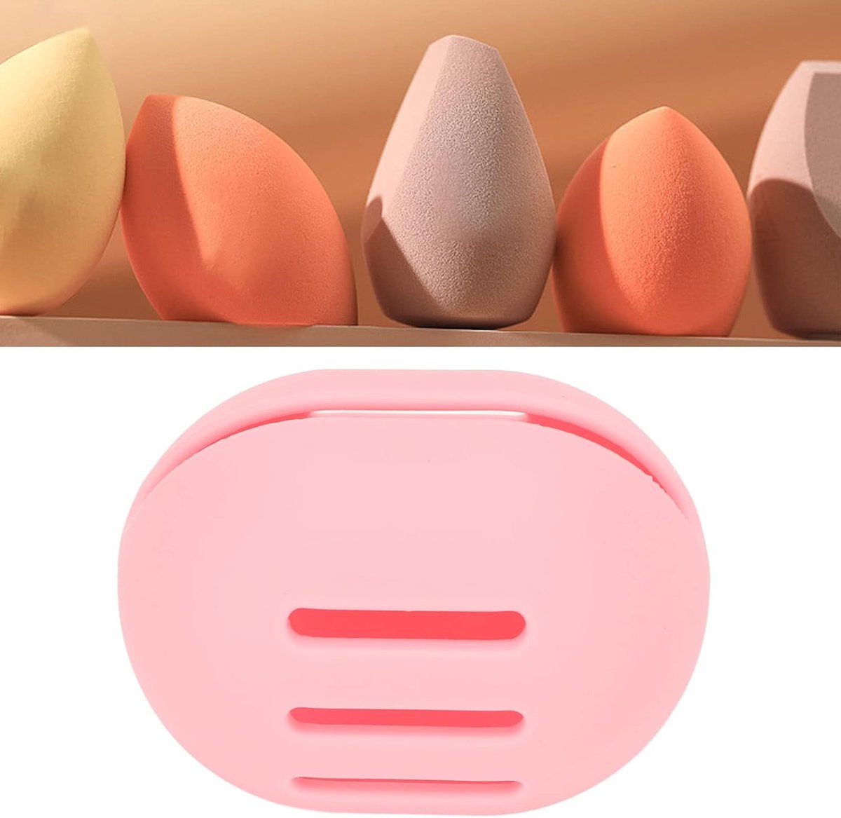 Make-up Spons Houder - Spons Koffer - Make-up Opbergen - Hol Ademend Ontwerp - 8 x 6 x 6 cm