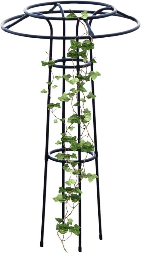 Plantenrek Paraplu - Klimplantsteun - Planten Ondersteunen - Weerbestendige Coating - 105 cm - Zwart
