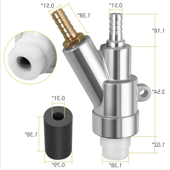 Professionele lucht zandstraalpistool set met 8mm carbide nozzle voor abrasieve zandstraalwerkzaamheden en onderdelen van zandstraalcabines — afbeelding 5