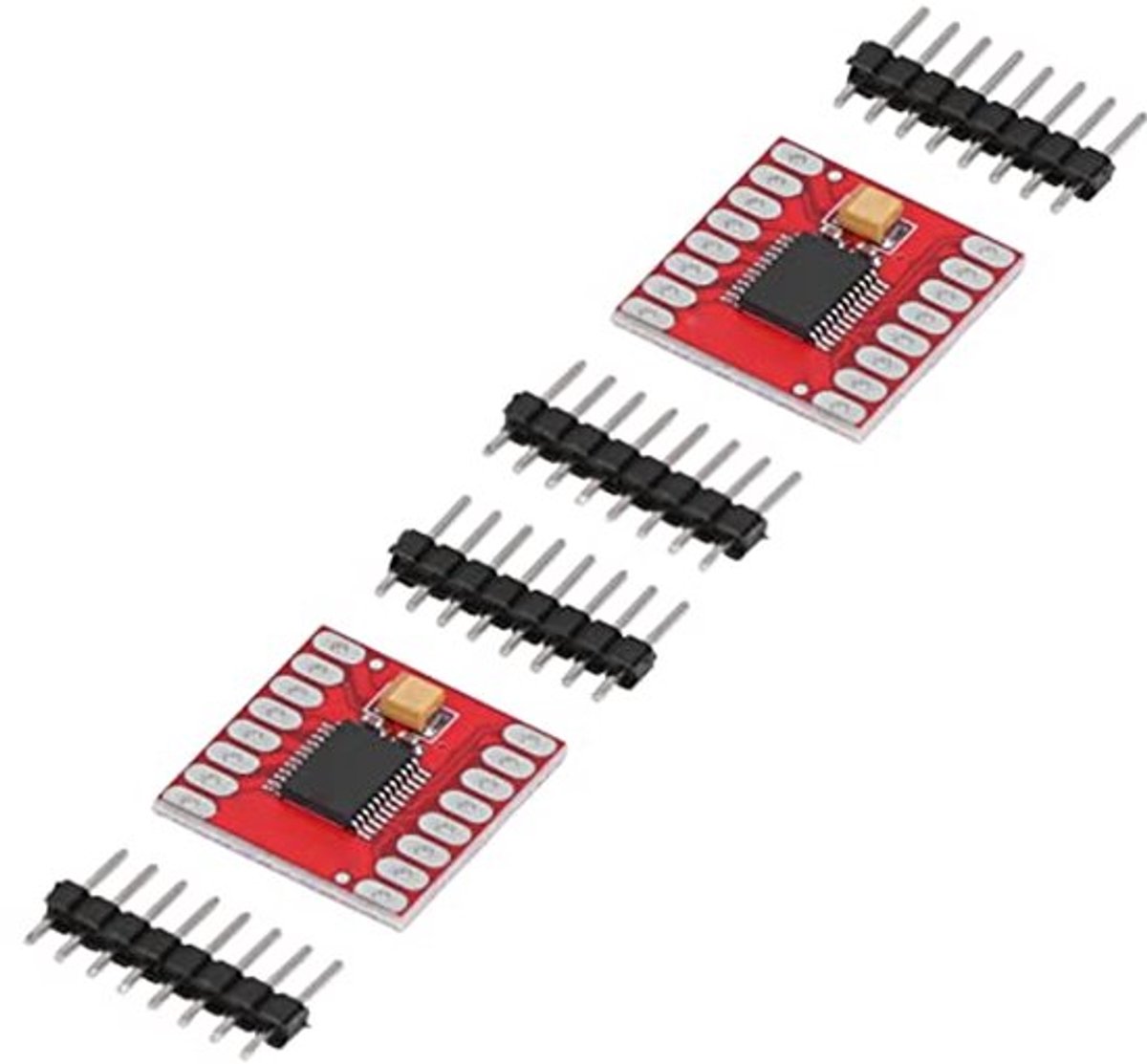 2 Stks Dual DC Stappenmotor Driver Module, Dual Driver Controller Board H Bridge voor DC Stap