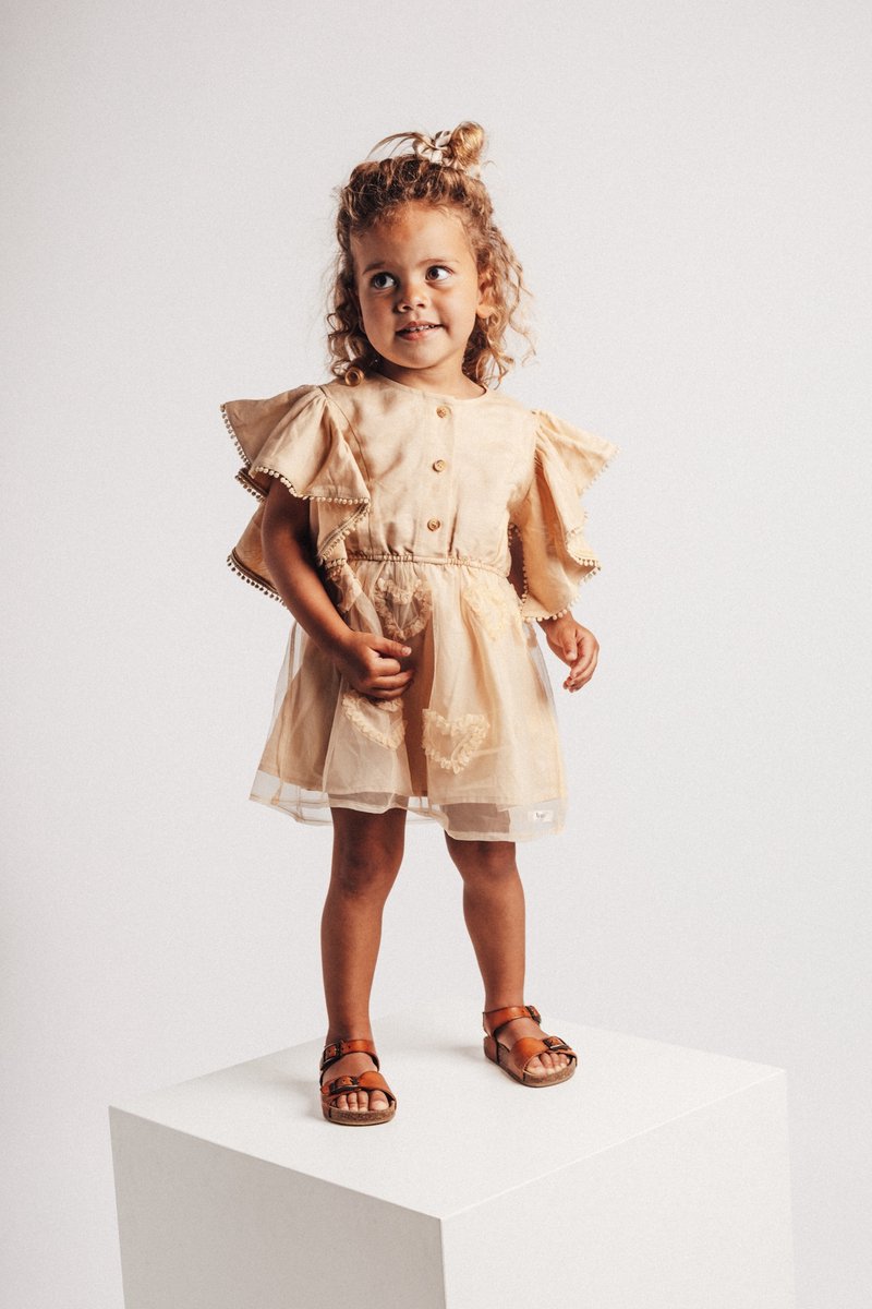 Baje Studio Denia jurk creme fawn 122
