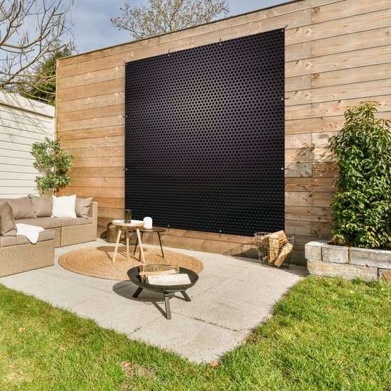 Affiche de Jardin Un fond de fer abstrait - 200x200 cm - Toile jardin - Affiche extérieure