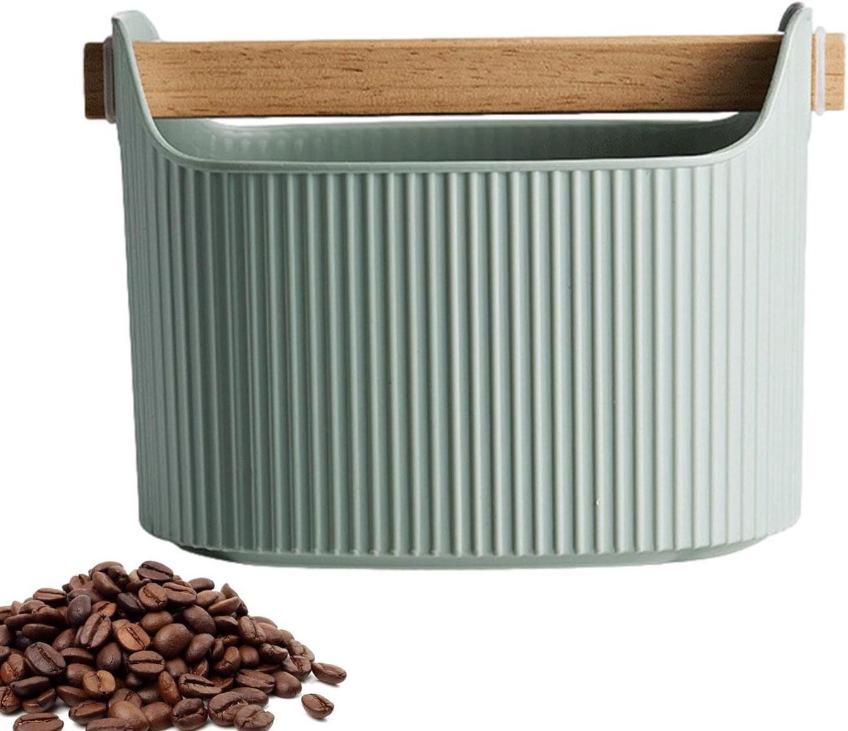 Koffie Espresso Emmer - Gemalen Koffie Box - Gemakkelijk Reinigen - Grote Capaciteit - 1300 ml - Groen