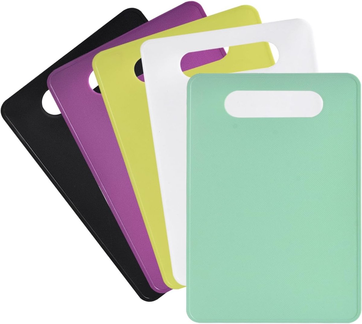 Set van 5 Antibacteriële Snijplanken, Antislip, Vaatwasserbestendig, BPA-vrij, Ideaal voor Vlees, Groenten en Fruit (29 x 19 cm)