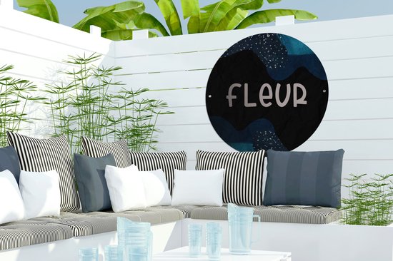 Garden Circle Fleur - Pastel - Fille - 60x60 cm - Affiche de Jardin Ronde - Extérieur