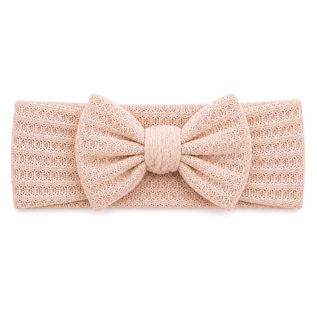 Haar in Stijl® Haarband Hazel Beige - Zachte Wafel Patroon - Newborn Baby