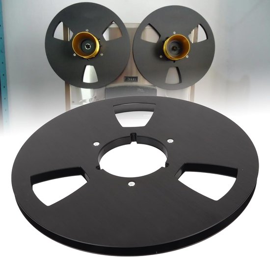 Lege Spoel - Tape Reel - Muziek Opnemen - Aluminium Legering - 10 Inch - Zwart — afbeelding 4