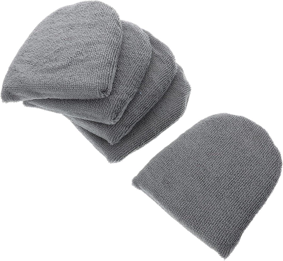 Autopoets Spons - Wax Pads - Auto Wassen - Ergonomische Grip - 5 Stuks - Grijs