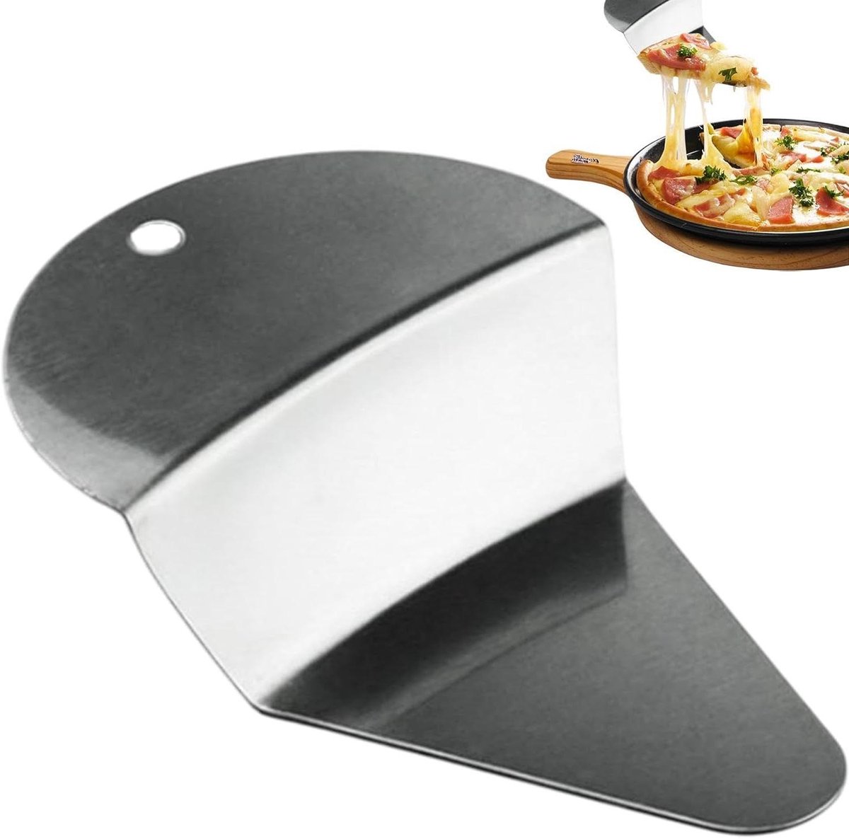 Taartspatel - Dessertschep - Taarten Serveren - Precisie snijrand - 14.8 cm - Zilver
