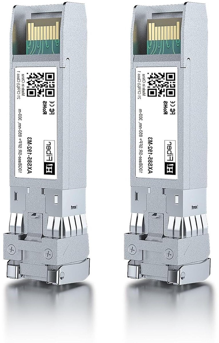 Netwerk Transceiver - SFP+ Module - Netwerk Uitbreiding - Multimode Glasvezel - 300 meter - Zwart