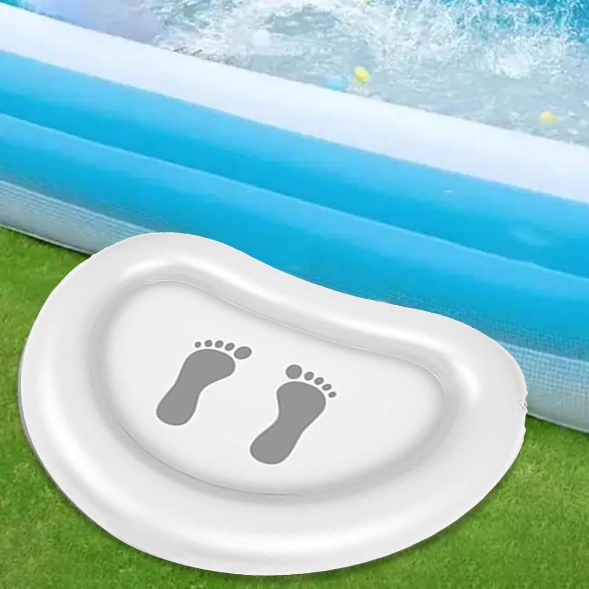 Opblaasbaar Voetenbad - Draagbare Wastafel - Voeten Reinigen - Waterdicht PVC Ontwerp - 93 x 73 cm - Wit