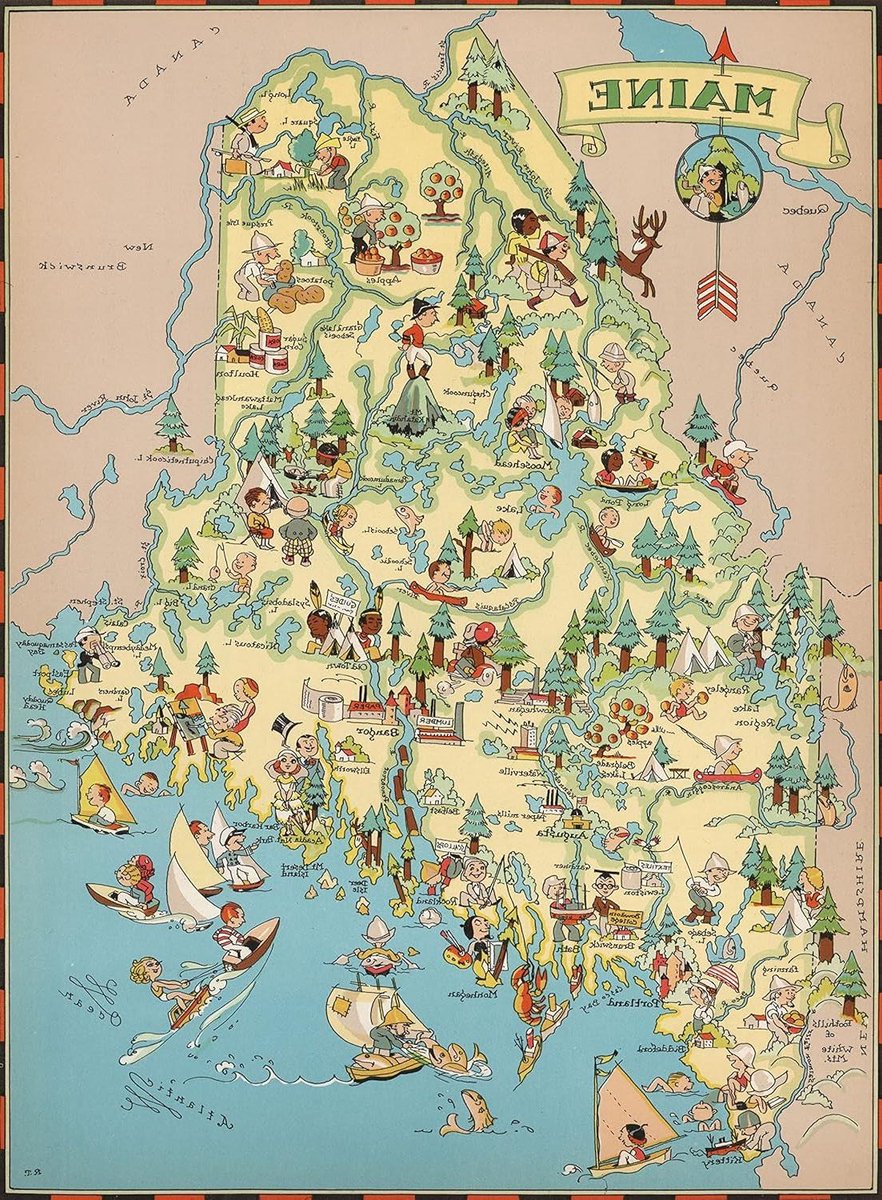 Houten Legpuzzel - Kaart Puzzel - Educatief Spel - 1000 Stukjes - 50 x 75 cm - Maine