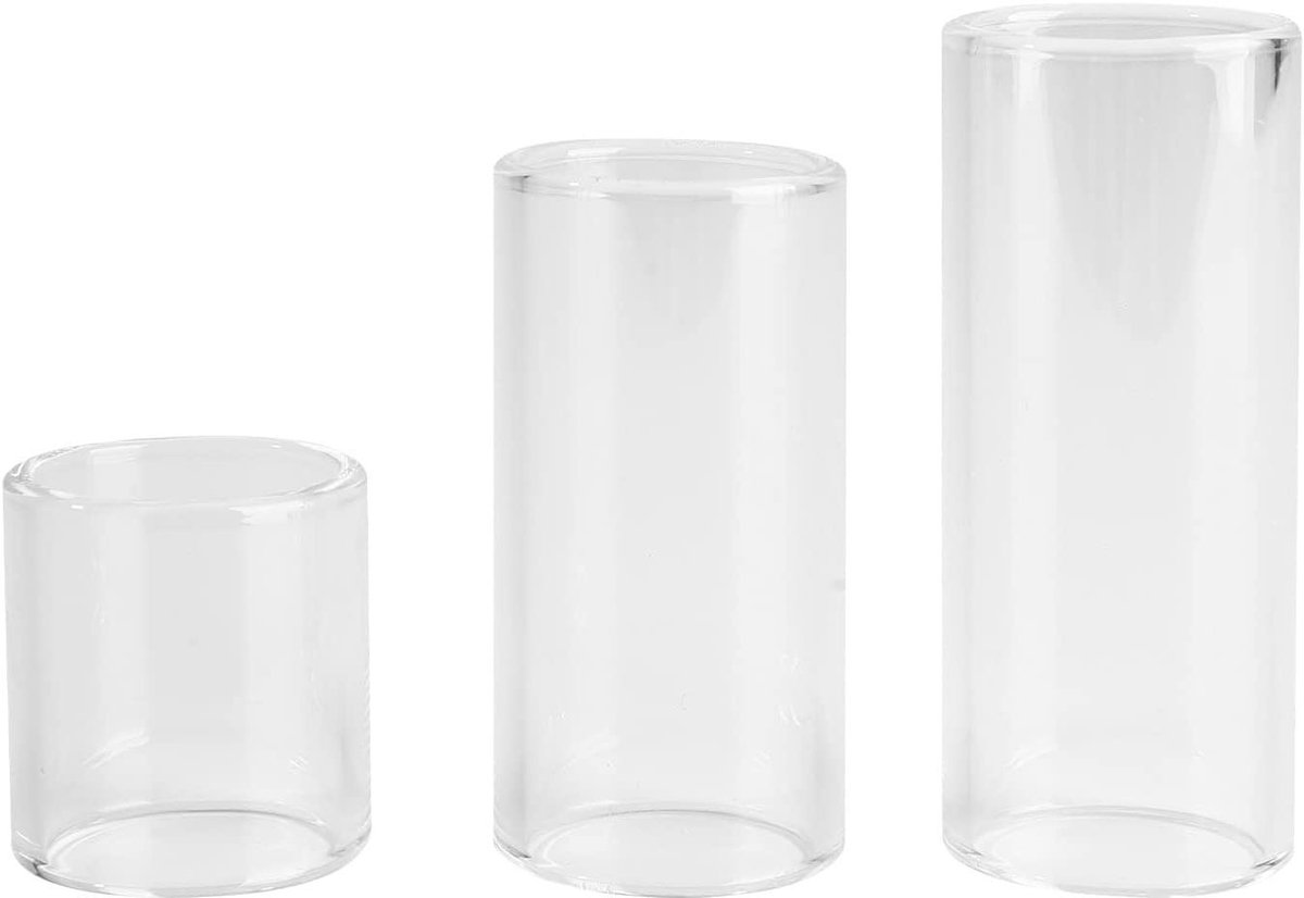 Gitaar Slides - Vinger sliders - Muziek spelen - Glas materiaal - 3 stuks - Transparant