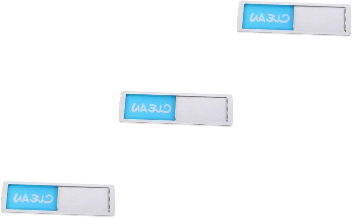 Magnetische Indicator - Vaatwasser Teken - Status Aangeven - Eenvoudig Te Installeren - 3 Stuks - Zilver