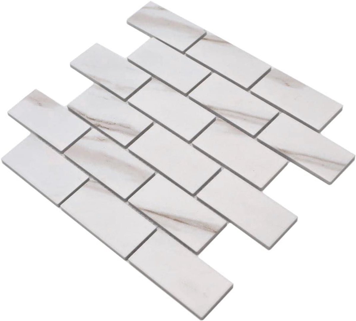 Mozaïek Tegels - Keramische Tegels - Badkamer Wanddecoratie - Natuursteen Look - 0.08 m² p